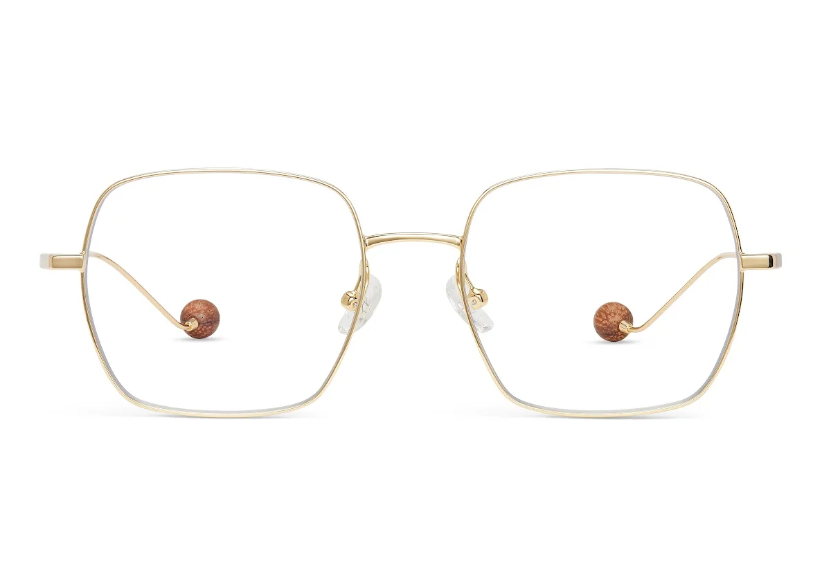 Front view of MUJOSH MJ12FM1105 gold frame