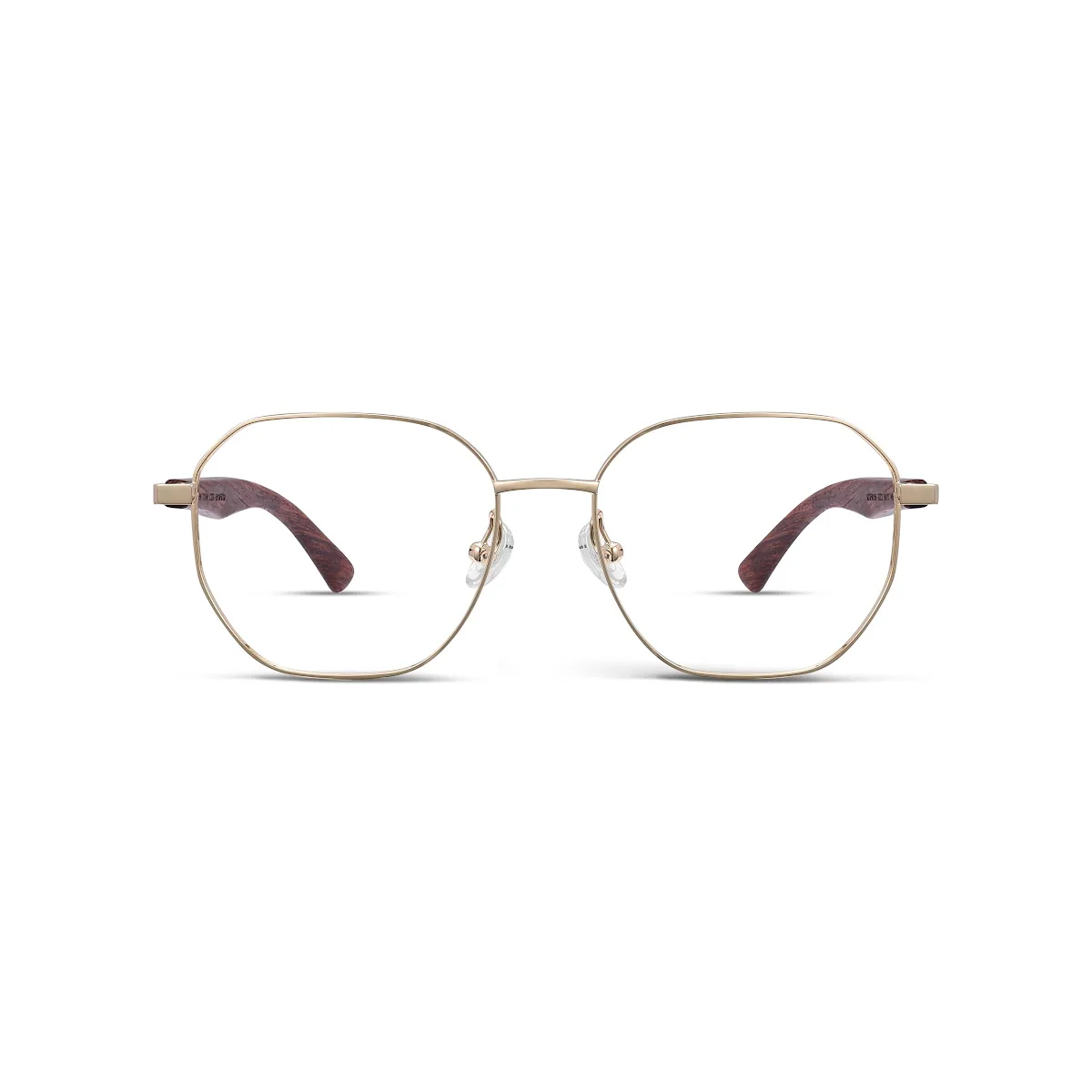 Front view of MUJOSH MJ12FN1017 gold frame