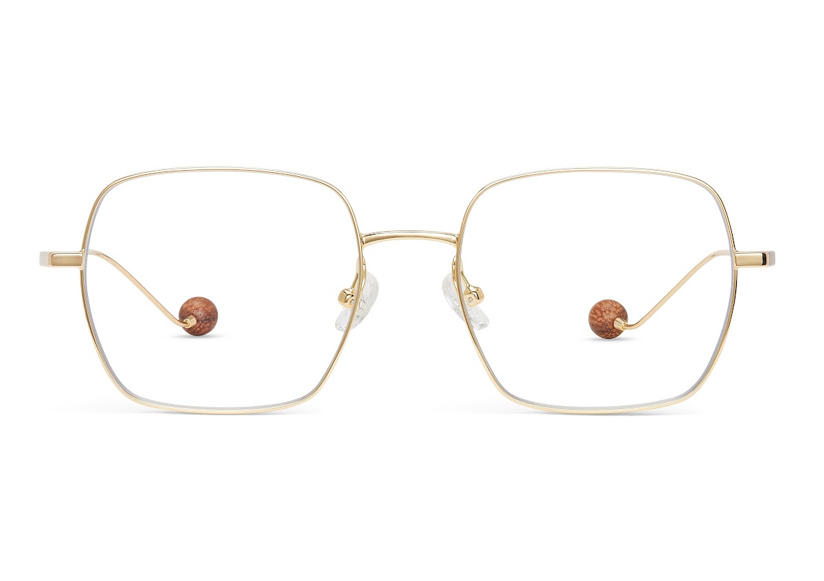 Front view of MUJOSH MJ12FM1105 gold frame
